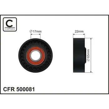 Napínací kladka, žebrovaný klínovy řemen CAFFARO 500081