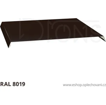 Střešní lemovaní Oplechování atiky kónické rš 580 tmavě hnědá (šíře 500)
