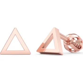 Náušnice Minimalistické zlaté náušnice IDOL Triangle Materiál šperku: Růžové zlato