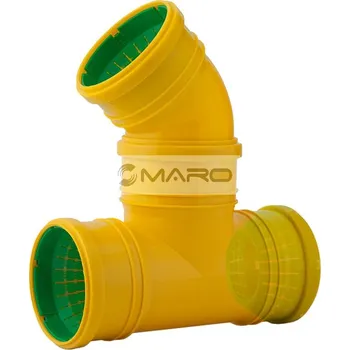 Kanalizační potrubí Karmat T-kus drenážní univerzální 72 - 100 mm s kolenem 45°, KDR24