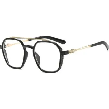 Brýlová obroučka Pánské robustní brýle proti modrému světlu - Černo zlaté