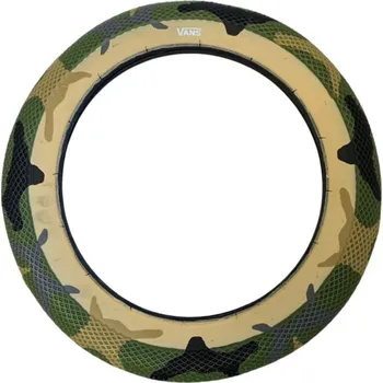 Plášť na kolo BMX plášť Cult VANS 16" maskáč zelená/hnědá 16 x 2.30"