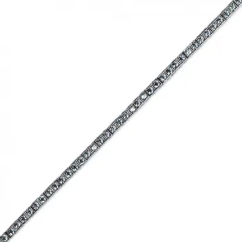 Náramek Náramek Della v bílém zlatě se zirkony, délka: 18 cm