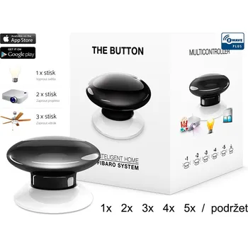 Sada domovního alarmu Fibaro Bezdrátové tlačítko, černé
