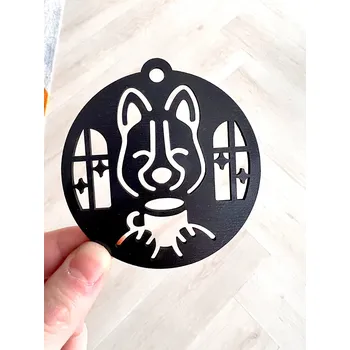 Vánoční ozdoba Vsepropejska Vánoční ozdoba s motivem psa 11 Barva: Černá, Typ: Typ 3