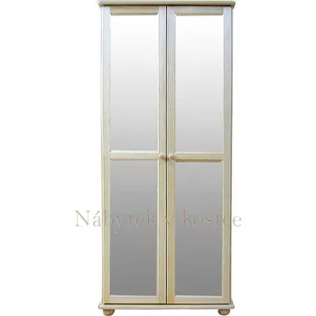 Šatní skříň Masivní šatní skříň LILY se zrcadlem Barevné provedení: Olše