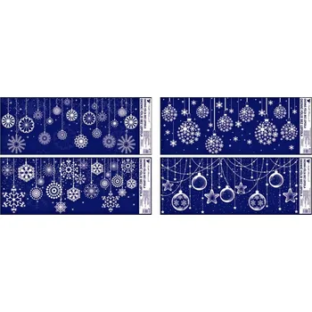 Party dekorace Samolepicí folie do okna - visicí ozdoby 55x22 cm - mix