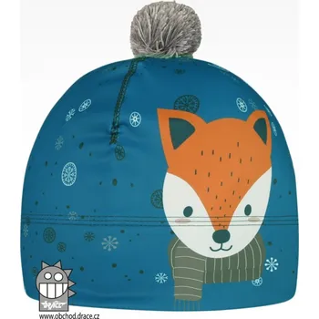 Čepice Chlapecká zimní funkční čepice Dráče - Flavio 165, modrá, liška Barva: Modrá, Velikost: M 52-54