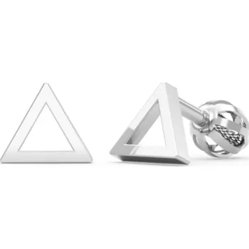 Náušnice Minimalistické zlaté náušnice IDOL Triangle Materiál šperku: Bílé zlato