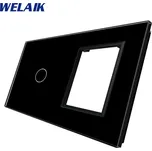 WELAIK dvojnásobný skleněný panel 1+zás - černý