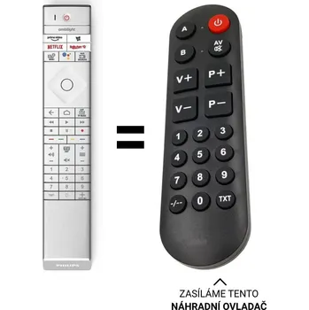 Dálkový ovladač Philips 48OLED806 náhradní dálkový ovladač pro seniory