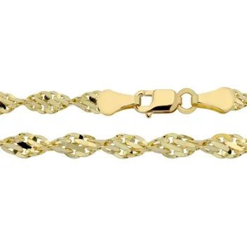 Řetízek Výrazný řetízek Tardi typu twist, žluté zlato Délka: 50 cm