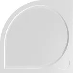 Olsen Spa - Čtvrtkruhová mramorová sprchová vanička LAKA R550 - Rozměr A - 90, Rozměr B - 90