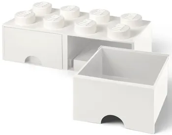 LEGO Úložný box 8 s šuplíky 25 x 50 x 18 cm bílý