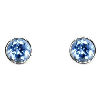Náušnice Stříbrné náušnice akvamarin - NŠ1050 (Stříbrné náušnice na šroubek s akvamariny)