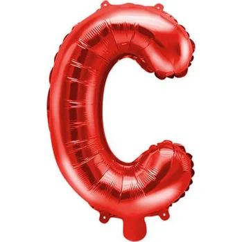 Balónek Fóliový balónek písmeno C, 35cm, červená