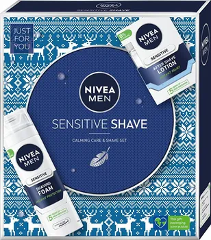 Nivea Men Sensitive Shave voda po holení 100 ml + pěna na holení 200 ml