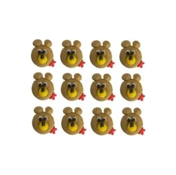 Jedlá dekorace na dort Cukrová ozdoba - MEDVÍDCI