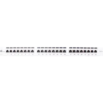 Patch panel PATCH PANEL FTP CAT.6 24 PORTŮ ŠEDÝ PGF-6FTP24-B6-G GETFORT