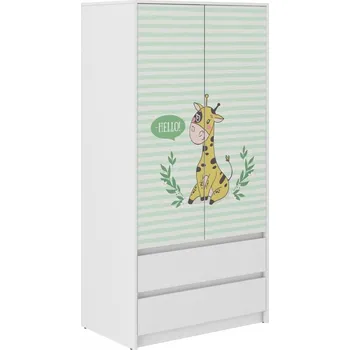 Dětská skříň Dětská šatní skříň se žirafou 180x55x90 cm