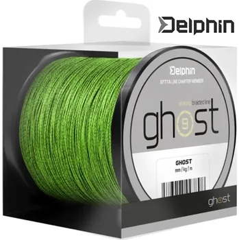 Delphin GHOST 8+1 zelená kaprařská šňůra 300 m průměr: 0,16 mm