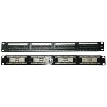 Patch panel 19" Patch panel XtendLan 24port, UTP, Cat6, 30µm, duální svorkovnice, černý