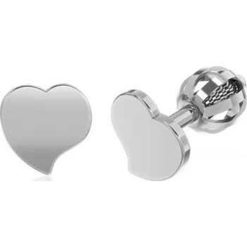 Náušnice Minimalistické zlaté náušnice IDOL Heart Materiál šperku: Bílé zlato
