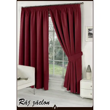 Zahradní dekorace Kusový závěs - Black out bordo 19, výška 140 až 370 cm, šířka 130 cm (Světlu nepropustné závěsoviny - AKCE !!!)