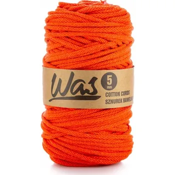 Nit Bavlněná šňůra 5mm, 100m, oranžová 150