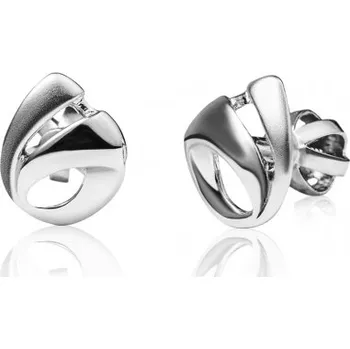 Náušnice Minimalistické zlaté peckové náušnice Shirley Materiál šperku: Bílé zlato