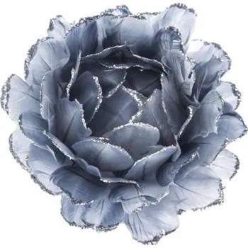 umělá květina Závěsná květina z peří 6,5 cm šedá/modrá