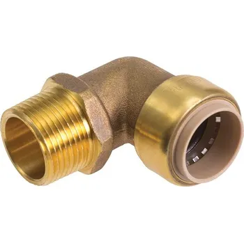 Instalatérský materiál Conex Bänninger PUSH Koleno s vnějším závitem 22mm x 3/4" BM8092G-22-34