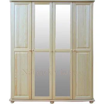 Šatní skříň Velká rodinná skříň ANGELINA se zrcadlem Barevné provedení: Bílá