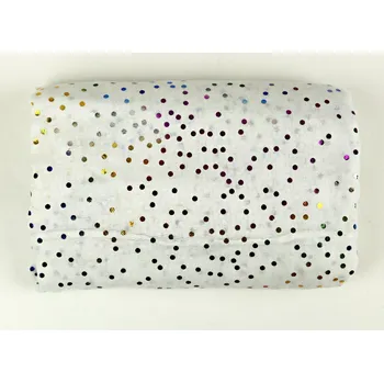 Šála EMI ROSS Tunelová šála bavlněná puntík Barva: bílá