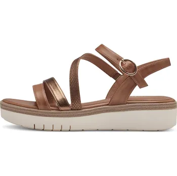 Dámské sandále Tamaris 1-28215-42-440 Dámské sandály na klínku hnědé 38
