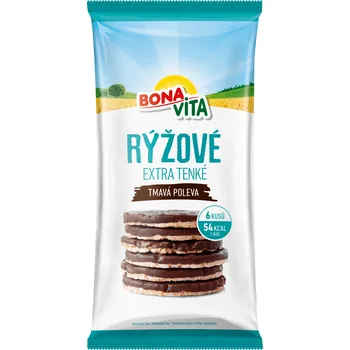 Pečivo Bonavita Rýžové chlebíčky extra tenké tmavá poleva 70g 70g