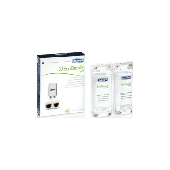 Příprava nápoje DeLonghi EcoDecalk odvápňovač 2 x 100 ml Ekologický odvápňovací prostředek na odstranění vodního kamene uvnitř manuálně ovládaných i automatických kávovarů.