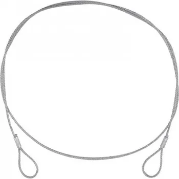Lanko pro jízdní kolo Ocelové jistící lanko 3 mm x 900 mm (SC), stříbné bez karabiny