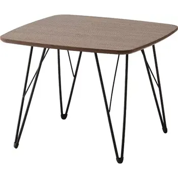 Konferenční stolek ROOSTER 60 konferenční stolek čtvercový, vrchní deska tmavě hnědá, nohy kovové