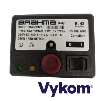 Příslušenství ke kotli Řídící a zapalovací automatika Brahma SM 592 N/S, Tw 1,5s, Ts 5s