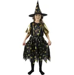 Dětský kostým čarodějnice černo-zlatá (M) e-obal