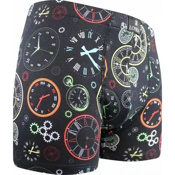 Pánské oblečení KEVIN pánské veselé boxerky Lonka - HODINY (LONKA boxerky Kevin HODINY)