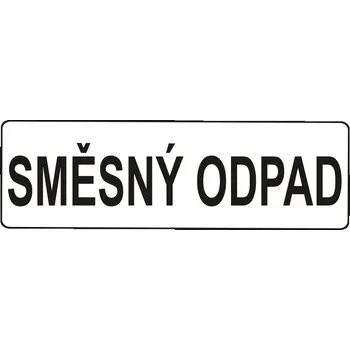 Značení Směsný odpad - text bez symbolu samolepící vinylová fólie 300 x 100 mm