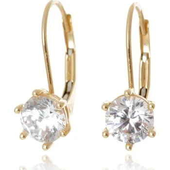 Náušnice Náušnice ze žlutého zlata se zirkony NA0931F + Dárek zdarma