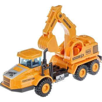 autíčko Model - Stavební stroj - Tahač s bagrem, 1:50