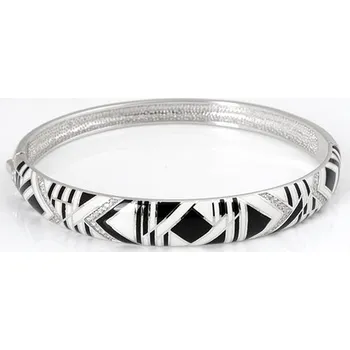 Náramek Luxusní stříbrný náramek zdobený smaltem STNA0441F + dárek zdarma