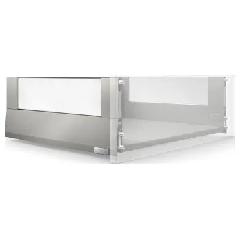 Nábytek BLUM Merivobox E Boxcover 450 mm, 70 kg, Indium šedá, Inserta, KOMPLET (BLUM Merivobox E Boxcover 450 mm, 70 kg, Indium šedá, Inserta, KOMPLET)