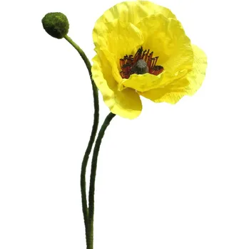 umělá květina Umělé květina, Mák - Papaver 'Rhoas' zlutý 60 cm