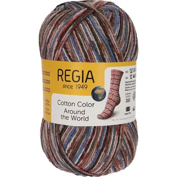 Příze Regia 4-Ply Cotton Color 02410 Paříž (Ponožková pžíze bavlněná Regia 4-Ply Cotton Color 02410 Paris color)