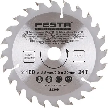 Pilový kotouč Kotouč pilový FESTA SK 160/2.8/20mm 24T